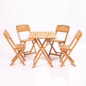 Sada zahradního stolu a židlí (5 kusů) Maxwell (hnědá). 1082970