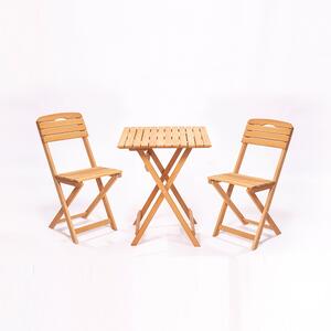 Sada zahradního stolu a židlí (3 kusy) Malachi (hnědá). 1082983