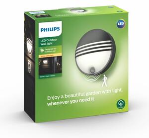 Philips 17297/30/16 -LED Venkovní svítidlo se senzorem YARROW LED/6W/230V IP44