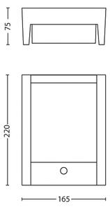 Philips 16461/93/16 - LED Venkovní svítidlo se senzorem ARBOUR LED/6W IP44