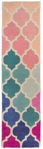 Flair Rugs koberce Ručně všívaný běhoun Illusion Rosella Pink/Blue - 60x230 cm
