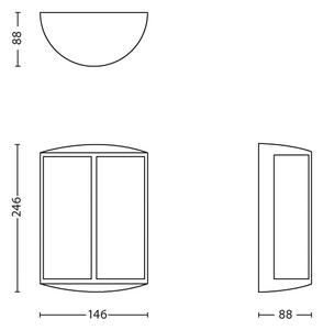 Philips 16464/93/16 - LED venkovní nástěnné svítidlo STOCK LED/6W IP44
