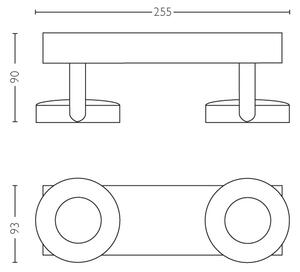 Philips 53172/31/P0 - Stmívatelné bodové svítidlo MYLIVING CLOCKWORK 2xLED/4,5W