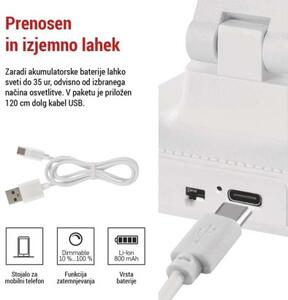 EMOS LED stolní lampa AMY, nabíjecí 1538198000