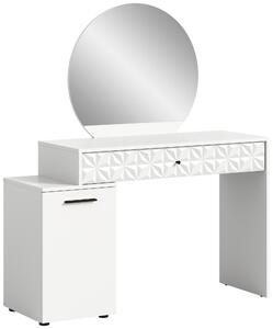 TOALETNÍ STOLEK, bílá, vysoce lesklá bílá, 117/138/42 cm MID.YOU, Online Only