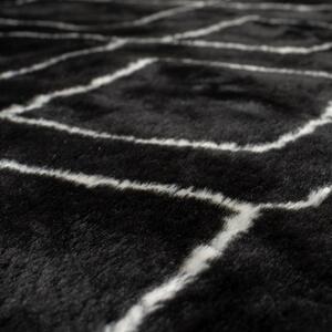 Flair Rugs koberce Kusový koberec Furber Imran Fur Berber Black/Ivory ROZMĚR: 160x230