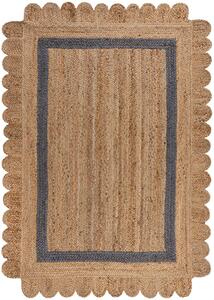 Flair Rugs koberce Kusový koberec Grace Jute Natural/Grey ROZMĚR: 160x230