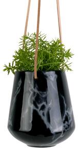 PRESENT TIME Černý závěsný květináč Skittle velký 15 cm