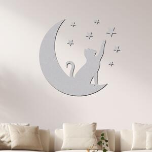 Dřevo života | Dřevěná dekorace Měsíční kočka | Rozměry (cm): 40x38 | Barva: Javor