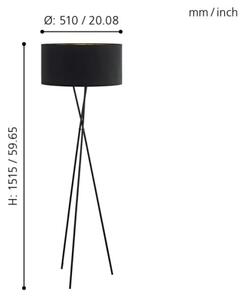 Eglo 95541 - Stojací lampa FONDACHELLI 1xE27/60W/230V