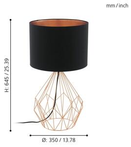 Eglo 95185 - Stolní lampa PEDREGAL 1xE27/60W/230V