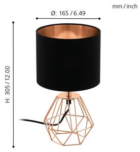 Eglo 95787- Stolní lampa CARLTON 2 1xE14/60W/230V