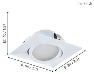 Eglo 95844 - SADA 3x LED podhledové svítidlo PINEDA LED/4,9W/230V