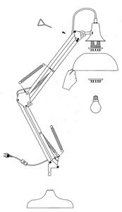 Eglo 94699 - Stolní lampa BORGILLIO 1xE27/40W/230V