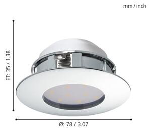 Eglo 95822 - SADA 3x LED podhledové svítidlo PINEDA LED/4,9W/230V