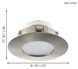 Eglo 95819 - LED podhledové svítidlo PINEDA LED/4,9W/230V
