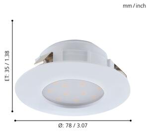 Eglo 95817- LED podhledové svítidlo PINEDA LED/4,9W/230V