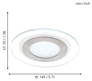 Eglo 95932 - LED podhledové svítidlo PINEDA 1 LED/11W/230V