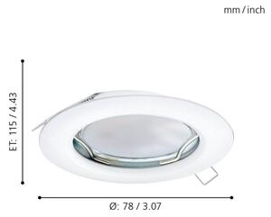 Eglo 94235 - SADA 3x LED Podhledové svítidlo PENETO 3xGU10-LED/3W/230V