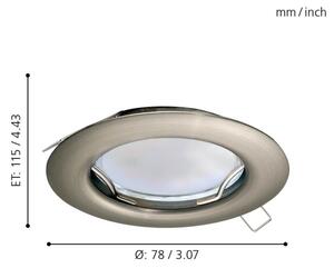 Eglo 94237 - SADA 3x LED Podhledové svítidlo PENETO 3xGU10-LED/3W/230V