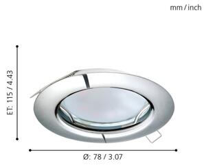 Eglo 94236 - SADA 3x LED Podhledové svítidlo PENETO 3xGU10-LED/3W/230V