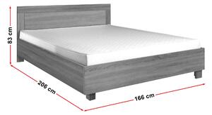Manželská postel 160 cm Camber C22 (bílá) (s roštem). 1043047