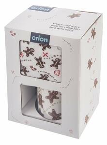 Orion Dárkový hrnek s ponožkami pánské Perníček 350 ml