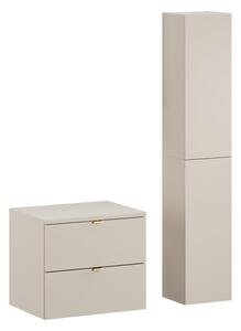 Comad Koupelnová sestava Dalia Cashmere s deskou a skříňkami 60 cm kašmírová