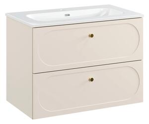 Comad Koupelnová skříňka Donna Fly se zápustným umyvadlem 80 cm písková