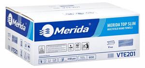 Merida VTE201 - Jednotlivé papírové ručníky -TOP SLIM, 100% celuloza, 2-vrstvé 3150 ks. (18x175 ks)