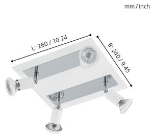 Eglo 94962 - LED Bodové svítidlo SARRIA 4xGU10-LED/5W/230V
