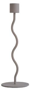Kovový svícen Curved Taupe 23 cm