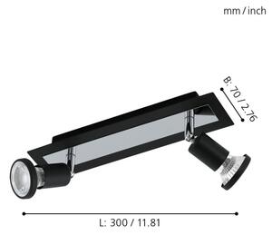 Eglo 94964 - LED Bodové svítidlo SARRIA 2xGU10-LED/5W/230V