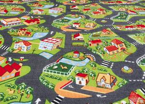 Dětský koberec Crazy village 200x200 cm