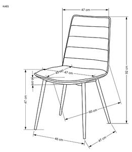 Jídelní židle Hema2024, šedá
