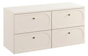 Comad Závěsná skříňka pod umyvadlo Donna s deskou 120 cm písková