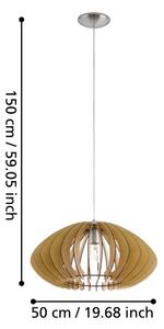 Eglo 95257 - Lustr COSSANO 2 1xE27/60W/230V