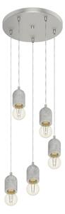 Eglo 95524 - Lustr SILVARES 5xE27/60W/230V