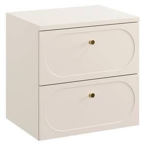 Comad Závěsná skříňka pod umyvadlo Donna s deskou 60 cm písková