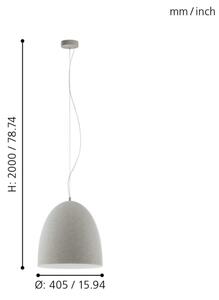 Eglo 94354 - Lustr SARABIA 1xE27/60W/230V