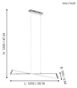 Eglo 95566 - LED lustr AGRELA 2xLED/14,4W/230V