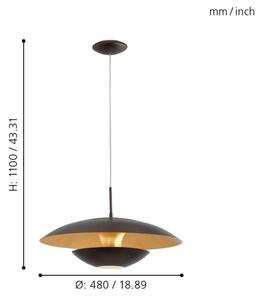 Eglo 95755 - Lustr NUVANO 1xE27/60W/230V