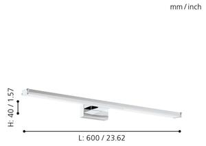 Eglo 79533 - LED Koupelnové osvětlení zrcadla SARNOR 11W/230V 60 cm IP44 chrom