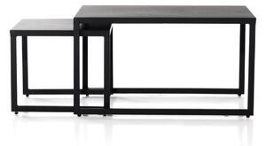 Sensum Hasseludden Odkládací stolek set, 90 × 60 × 60 cm, 50 × 50 × 43 cm, ocel