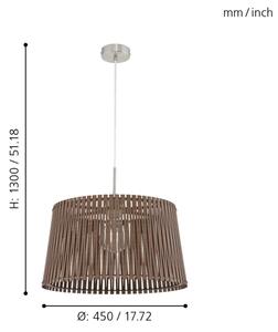 Eglo 96199 - Lustr SENDERO 1xE27/60W/230V