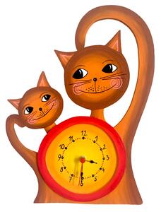 Ručně malované dětské hodiny Kočičky tiché