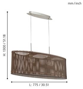 Eglo 96201 - Lustr SENDERO 2xE27/60W/230V