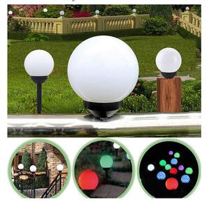 Verk 12284 Zahradní solární lampa koule RGB, 10 cm, IP65, 4 ks