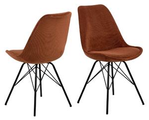 ACTONA Jídelní židle oranžová / set 2 ks 85,5 × 48,5 × 54 cm