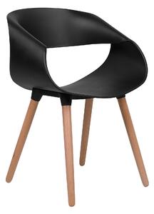 Sada dvou jídelních židlí v černé barvě CHARLOTTE